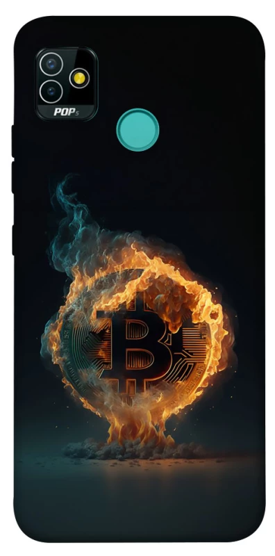 Чохол на TECNO POP 5 Fire Bitcoin фото 1 з 1