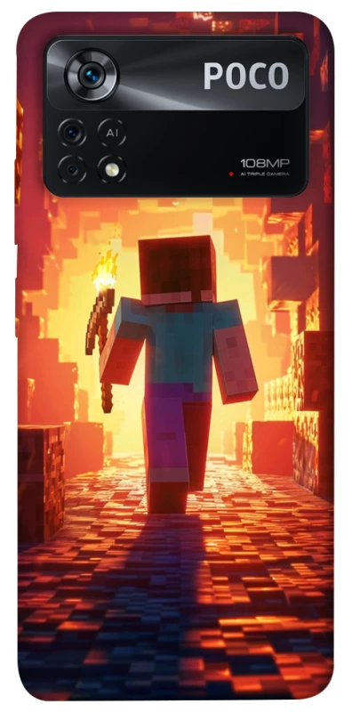Чохол на Xiaomi Poco X4 Pro 5G Minecraft adventure фото 1 з 1