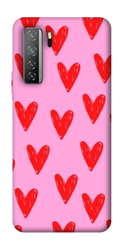 Чехол на Huawei Nova 7 SE Red hearts 2 фото 1 из 1