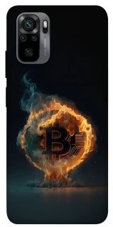 Чохол на Xiaomi Redmi Note 10 / Note 10s Fire Bitcoin фото 1 з 1