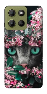 Чохол на Motorola Moto G15 4G Кіт в квітах фото 1 з 1
