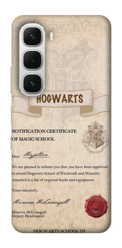 Чехол на Infinix Hot 60i The Hogwarts acceptance letter фото 1 из 1