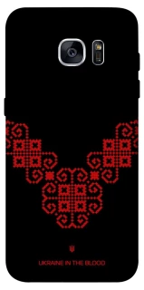 Чохол на Samsung G935F Galaxy S7 Edge Чорно-червона вишиванка фото 1 з 1