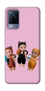 Чохол на Vivo V21 Cat Cafe Trio фото 1 з 1