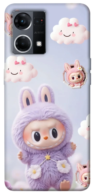 Чохол на Oppo Reno 7 4G Labubu & clouds фото 1 з 1