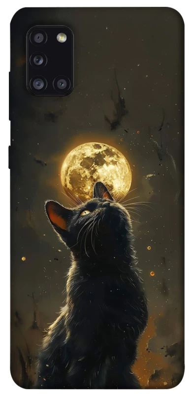 Чохол на Samsung Galaxy A31 Кіт під місяцем v2 фото 1 з 1