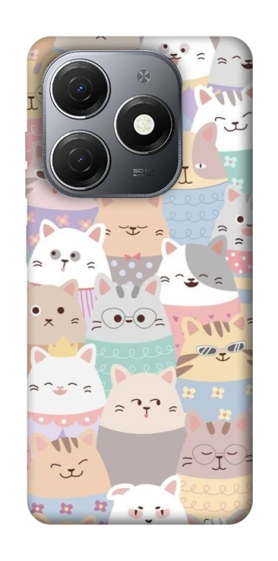 Чохол на TECNO Spark 20 Funny Kittens ver.2 фото 1 з 1