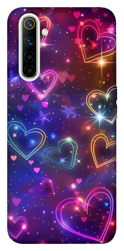 Чехол на Realme 6 Drawn hearts фото 1 из 1