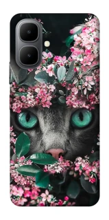 Чохол на Infinix Smart 10 Кіт в квітах фото 1 з 1