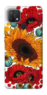 Чохол на Oppo A15s / A15 Соняшники та маки фото 1 з 1