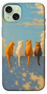 Чехол на Apple iPhone 15 Plus (6.7") cats on wall фото 1 из 1