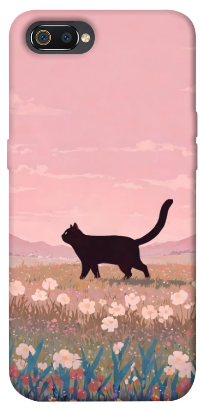 Чехол на Realme C2 cat on a field фото 1 из 1