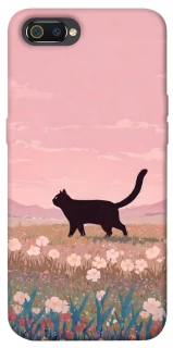 Чехол на Realme C2 cat on a field фото 1 из 1