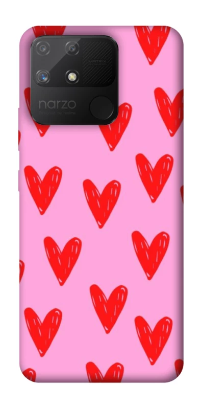Чохол на Realme Narzo 50A Red hearts 2 фото 1 з 1