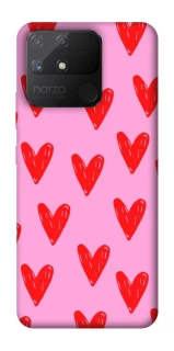 Чехол на Realme Narzo 50A Red hearts 2 фото 1 из 1