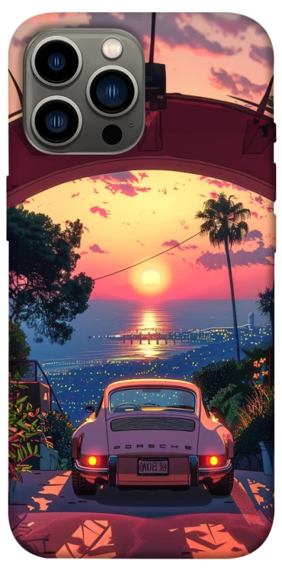 Чехол на Apple iPhone 12 Pro Max (6.7") Porsche at sunset фото 1 из 1