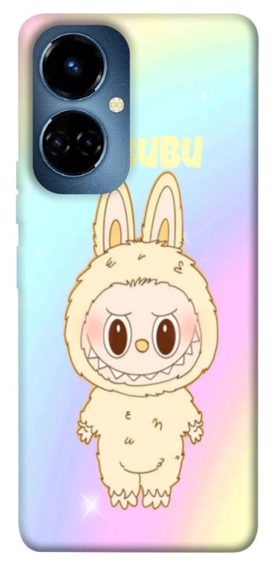 Чехол на TECNO Camon 19 Fluffy Rainbow Labubu фото 1 из 1