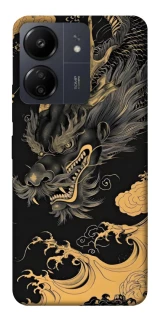 Чехол на Xiaomi Poco C65 gold dragon фото 1 из 1