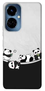Чехол на TECNO Camon 19 Four pandas фото 1 из 1