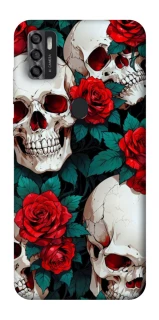 Чехол на ZTE Blade A7s (2020) skull and rose фото 1 из 1