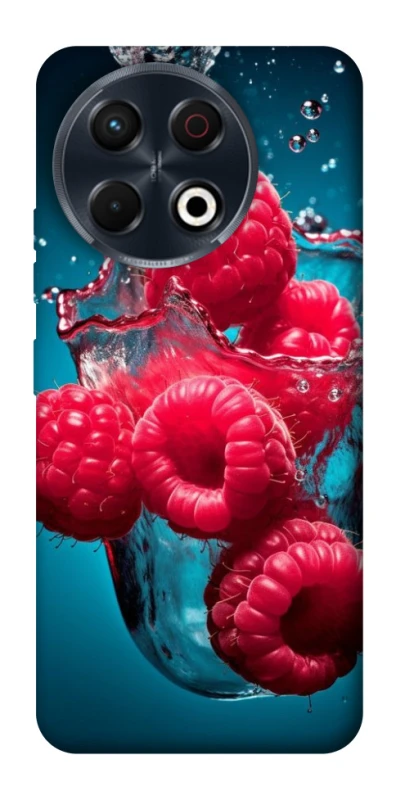 Чехол на TECNO Spark 30 Pro (KL7) Малинка в воде фото 1 из 1