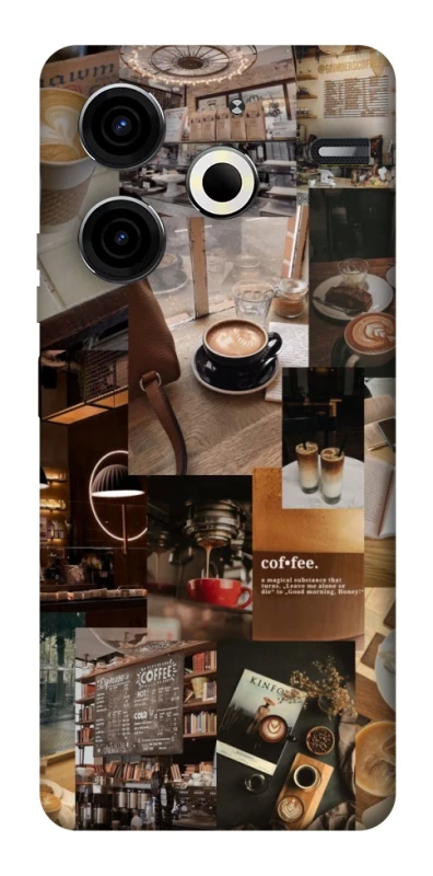 Чохол на TECNO Pova 6 Neo (LI6) Coffee collage ver.2 фото 1 з 1