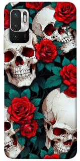 Чехол на Xiaomi Redmi Note 10 5G skull and rose фото 1 из 1