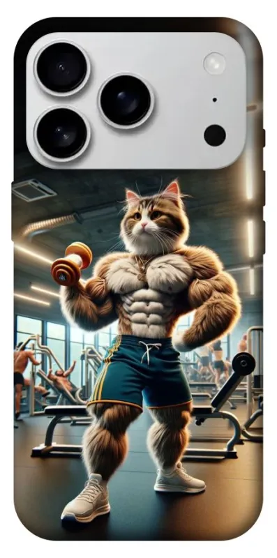 Чехол на Apple iPhone 18 Pro Max Качок кот фото 1 из 2