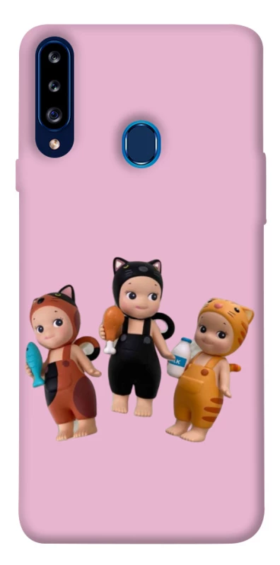 Чохол на Samsung Galaxy A20s Cat Cafe Trio фото 1 з 1