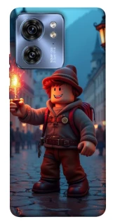 Чохол на Motorola Edge 40 Roblox Fire Logo Blue Flames фото 1 з 1