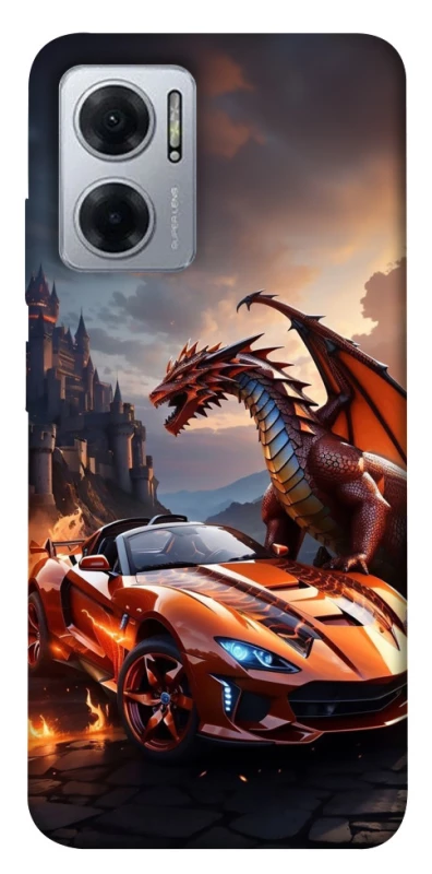 Чохол на Xiaomi Redmi Note 11E Сar and dragon фото 1 з 1