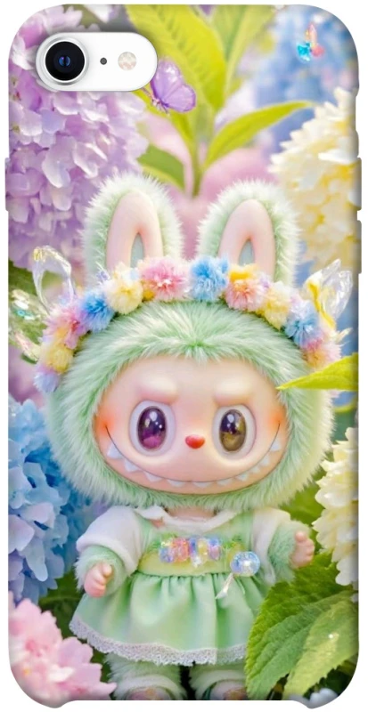 Чохол на Apple iPhone SE (2020) Labubu & Flowers ver.2 фото 1 з 1