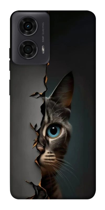 Чохол на Motorola Moto G04 Кіт-підглядач v2 фото 1 з 1
