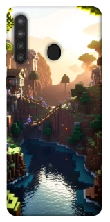 Чехол на Samsung Galaxy A21 Minecraft sunset фото 1 из 1