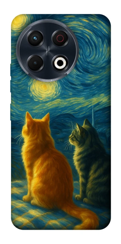 Чохол на TECNO Spark 30 Pro (KL7) Cats under the stars фото 1 з 1