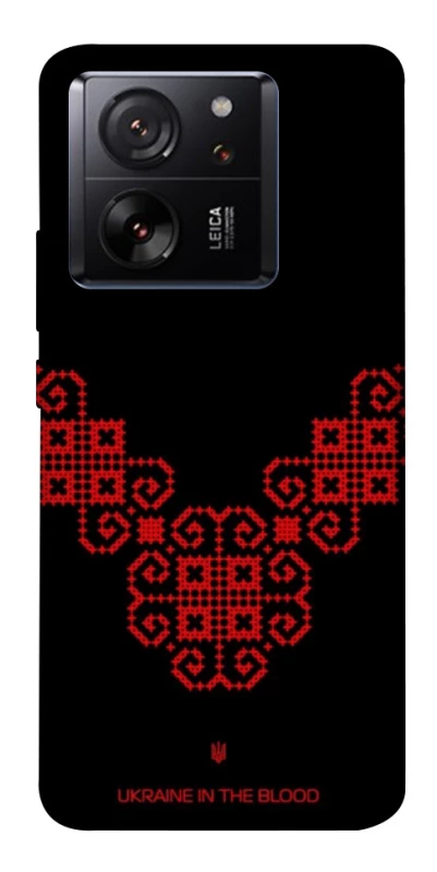 Чехол на Xiaomi 13T Черно-красная вышиванка фото 1 из 1