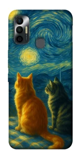 Чехол на TECNO Spark 7 Cats under the stars фото 1 из 1
