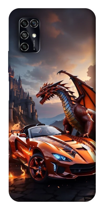 Чехол на ZTE Blade V2020 Smart Сar and dragon фото 1 из 1