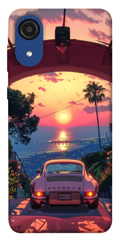 Чехол на Samsung Galaxy A03 Core Porsche at sunset фото 1 из 1