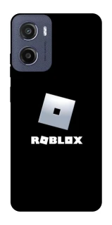 Чехол на Motorola Moto E15 Roblox logo black фото 1 из 1
