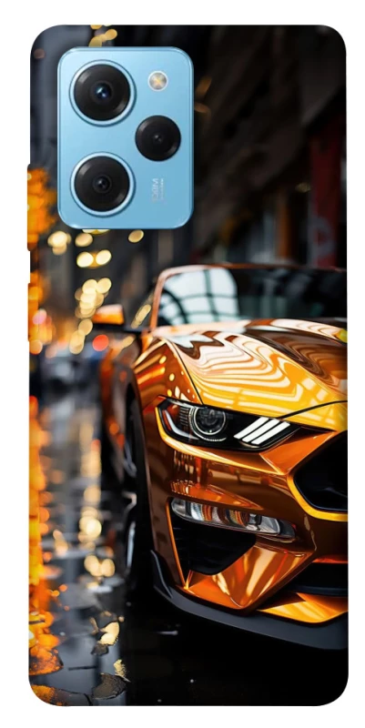 Чохол на Xiaomi Poco X5 Pro 5G Golden sports car фото 1 з 1