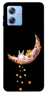 Чохол на Motorola Moto G84 Moon rabbit фото 1 з 1