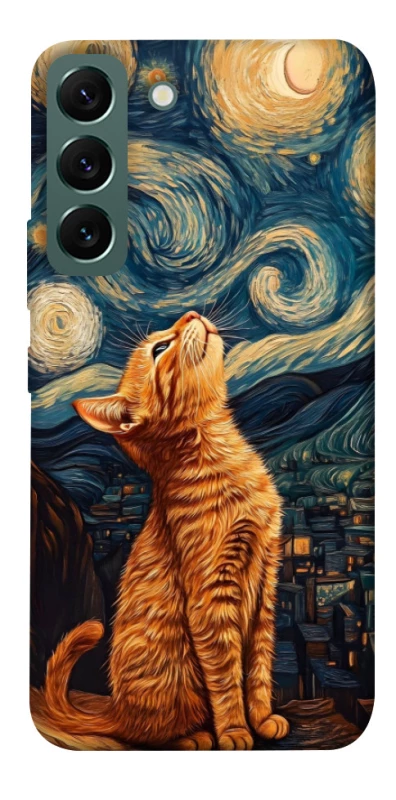 Чохол на Samsung Galaxy S22 van gogh cat фото 1 з 1