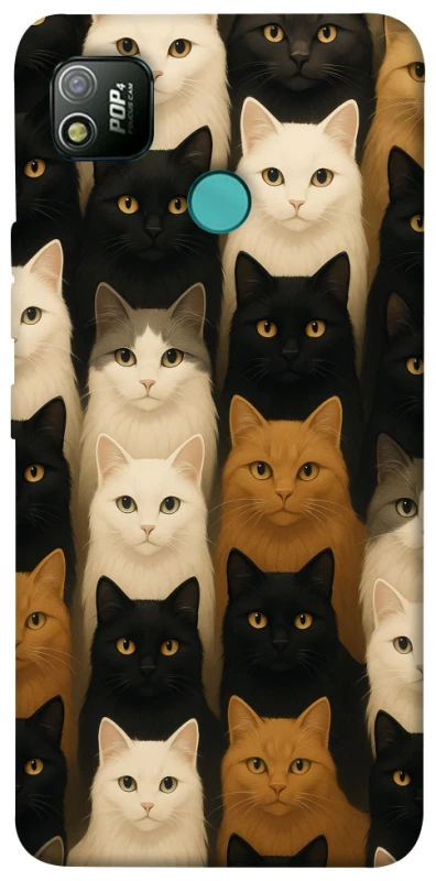 Чехол на TECNO POP 4 Colorful Cat Collage фото 1 Чехол на TECNO POP 4 Colorful Cat Collage фото 1 из 1