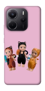 Чехол на Xiaomi Redmi Note 14 4G (Europe version) Cat Cafe Trio фото 1 из 1