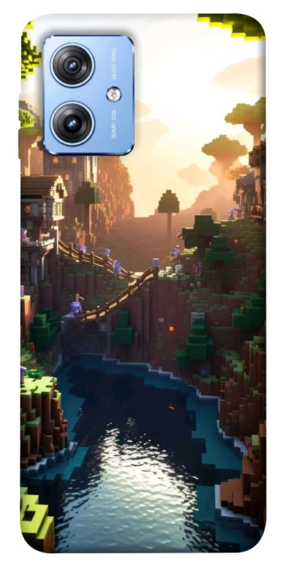 Чохол на Motorola Moto G84 Minecraft sunset фото 1 з 1
