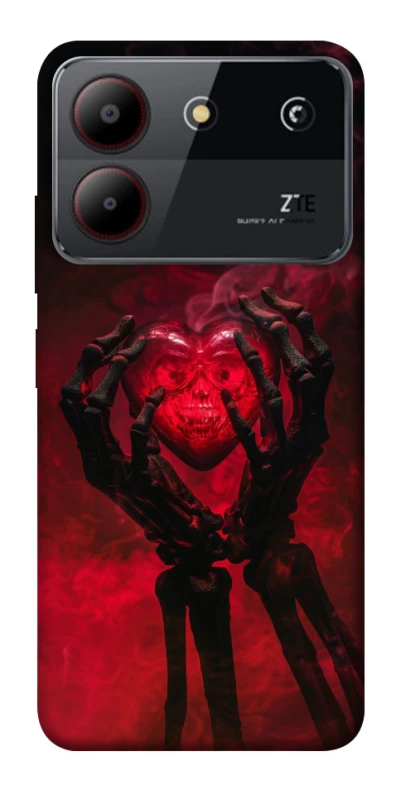 Чохол на ZTE Blade A54 4G Heart in the hands of a skeleton фото 1 з 1