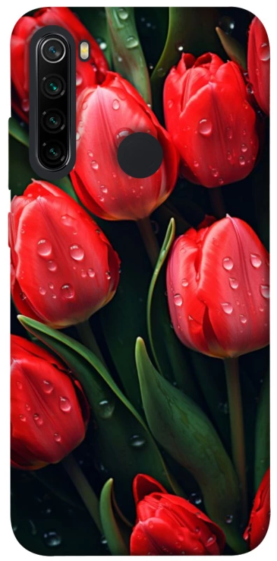 Чохол на Xiaomi Redmi Note 8 Червоні тюльпани фото 1 з 1
