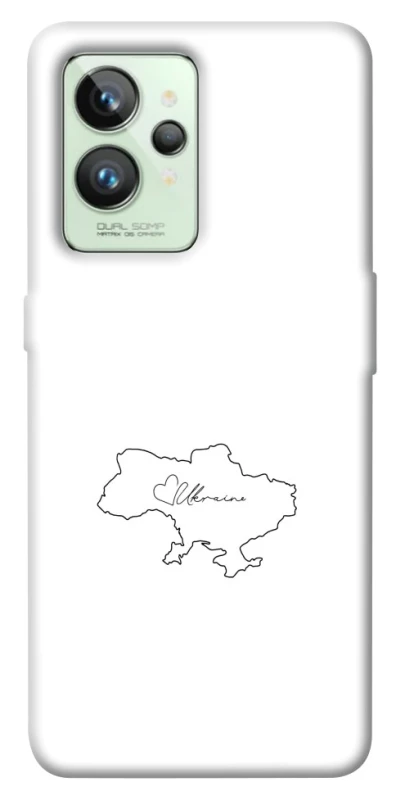 Чохол на Realme GT2 Ukraine map фото 1 з 1