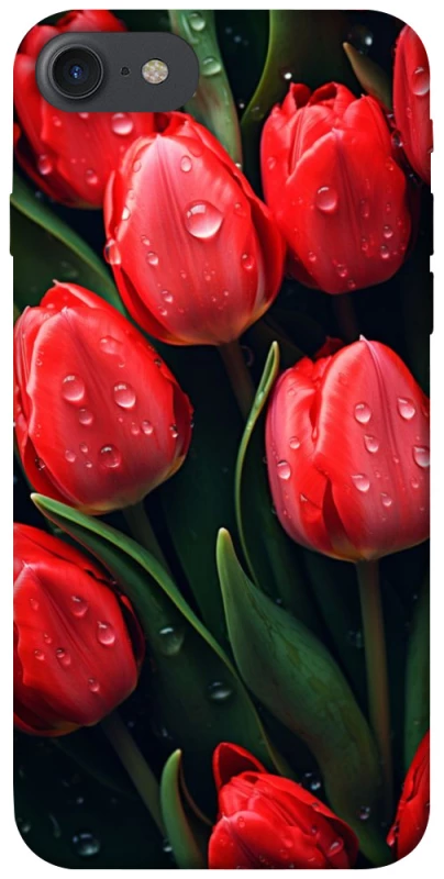 Чохол на Apple iPhone 7 / 8 (4.7") Червоні тюльпани фото 1 з 1